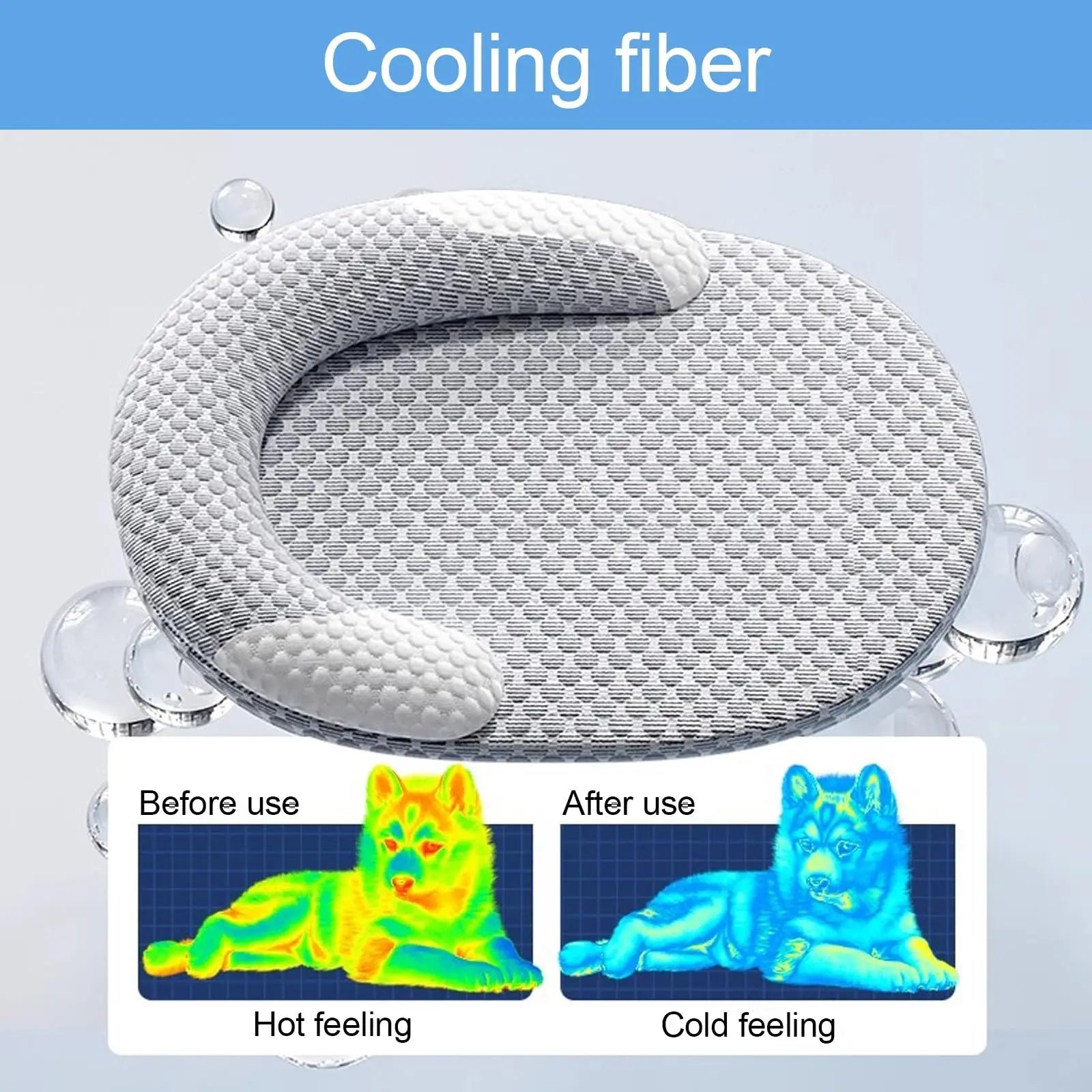 Dog Cooling Pad Mat with Pillow for Pet Puppy Cat Ice Cold Bed Sleeping Dog Cooling Mat Accessories Detachable Washable Mattress