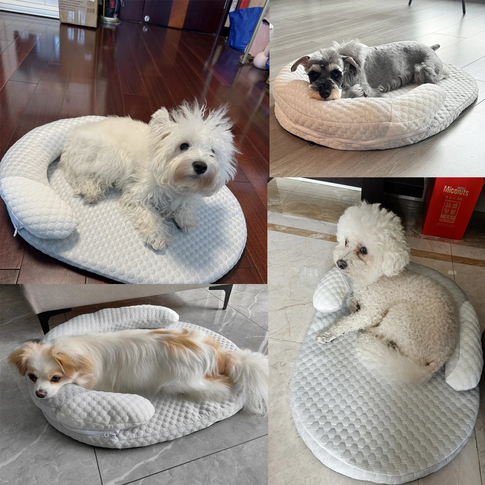 Dog Cooling Pad Mat with Pillow for Pet Puppy Cat Ice Cold Bed Sleeping Dog Cooling Mat Accessories Detachable Washable Mattress